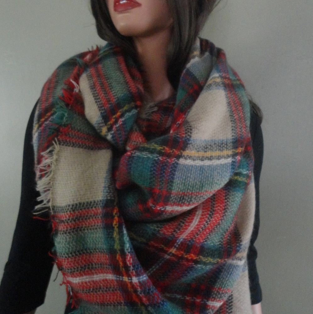 Tartan Oversized Blanket Scarf